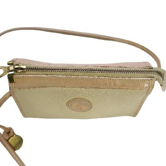 Dooney Bourke Vintage Mini Small Beige Pebble Leather Crossbody Handbag Purse - Picture 3 of 16